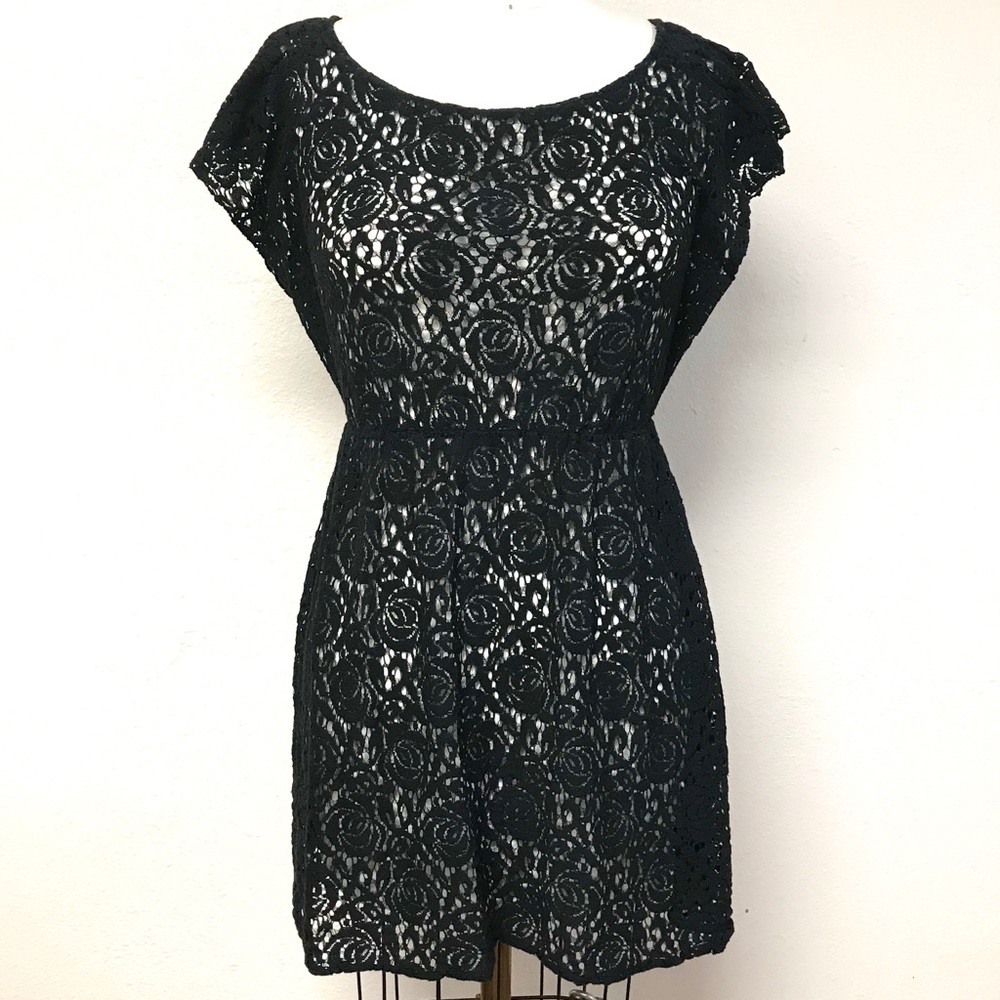 Black Lace Mini Dress